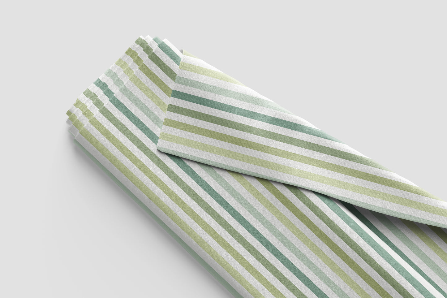 Sage & Peach Pinstripes