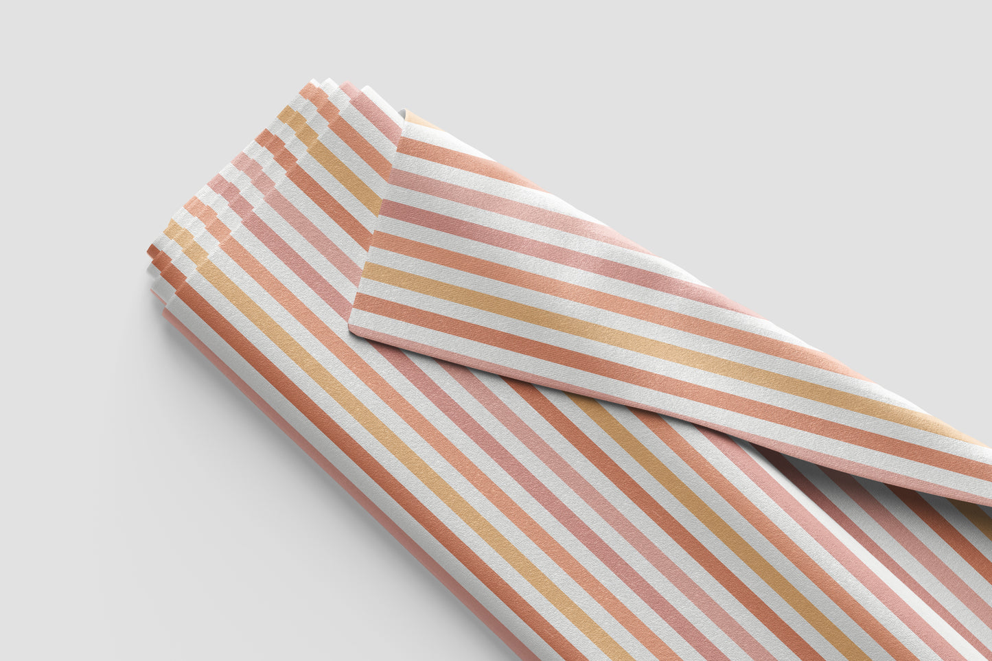Sage & Peach Pinstripes
