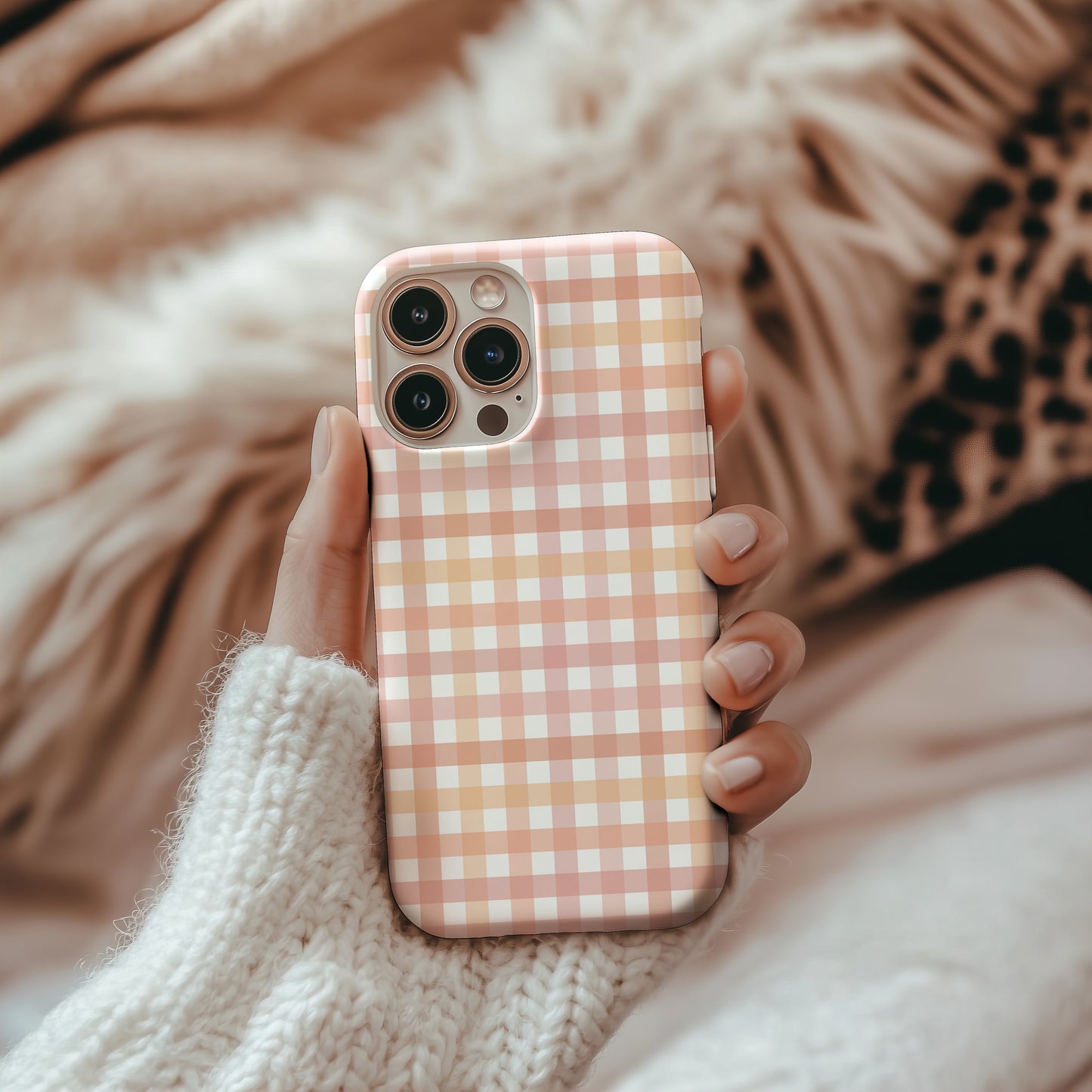 Sage & Peach Tartan
