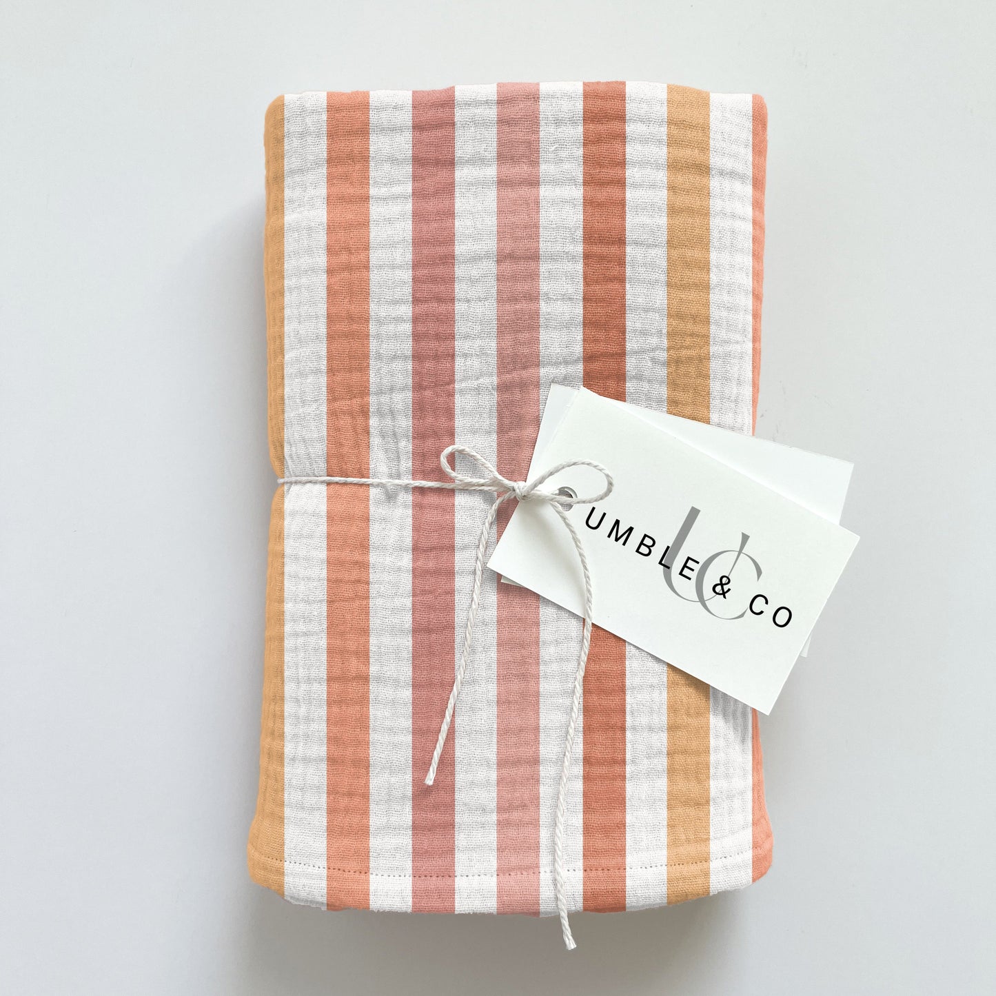 Sage & Peach Pinstripes