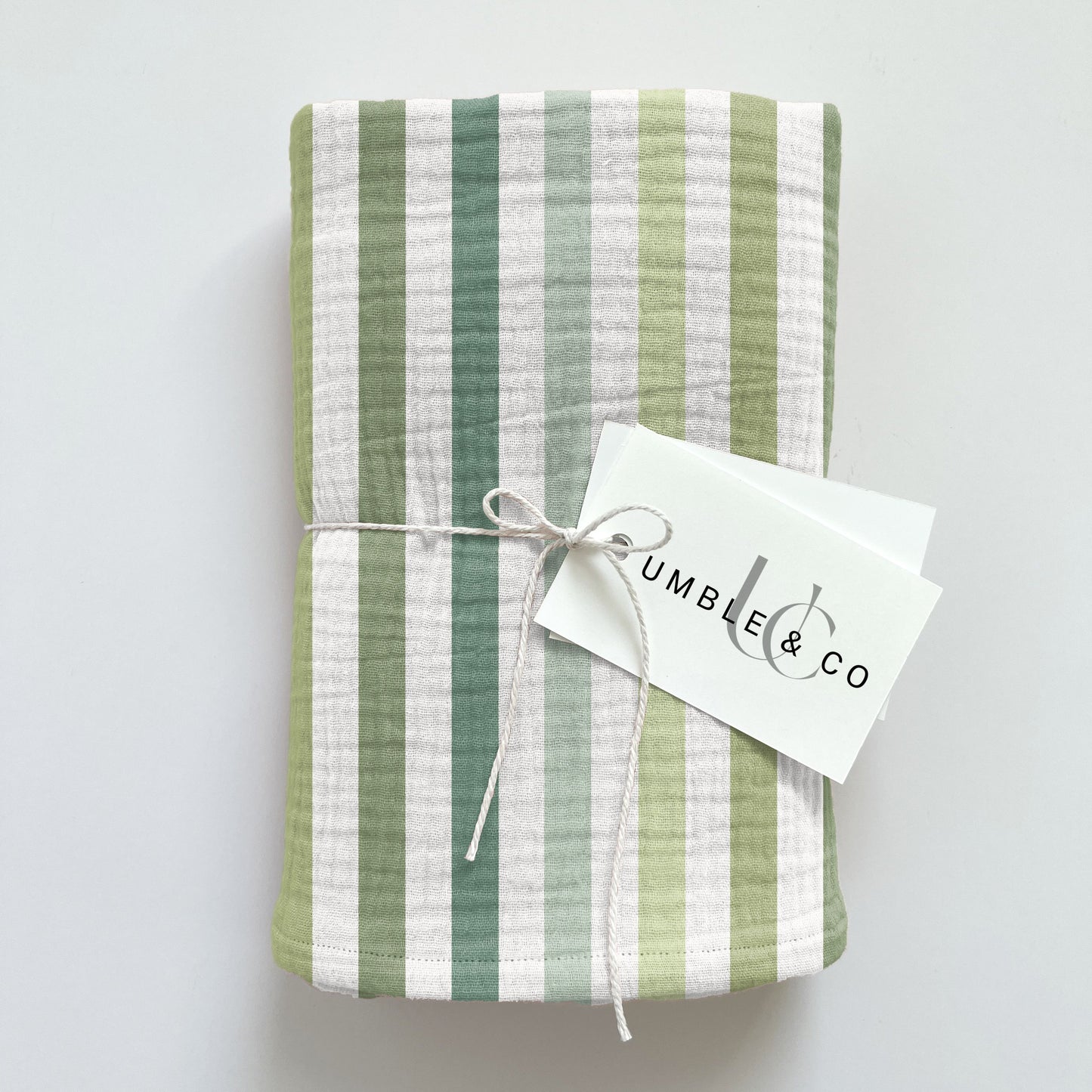 Sage & Peach Pinstripes